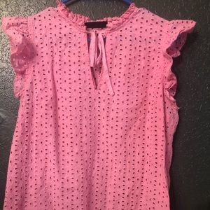 NY&CO Sz L pink eyelet top